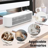 Control de Perilla para Calefactor, Cable de Alimentación Desmontable de 1.5m, Protección Contra Sobrecalentamiento, Ventilador Eléctrico Portátil Seguro a 125 Grados