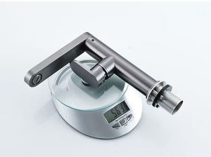 Space aluminum hot and cold gun grey Modern simplicity ceramic cartridge artistic washbasin mixer - Product Image 4