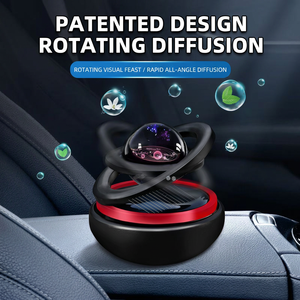 Diffuseur d'arômes pour voiture / Diffuseur d'arômes solaire en alliage d'aluminium lévitant et rotatif - Aromathérapie portable - Product Image 3