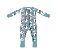 Kleding voor pasgeborenen groothandel print op maat lange mouwen baby onesie antibacterieel ademend baby slaapkleertjes
