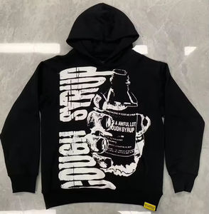 Hochwertige Hoodies aus 100% Baumwolle Herren bekleidung Heavyweight Streetwear, DAS ist ein voller COUGH SYRUP Hoodie für Herren - Product Image 2