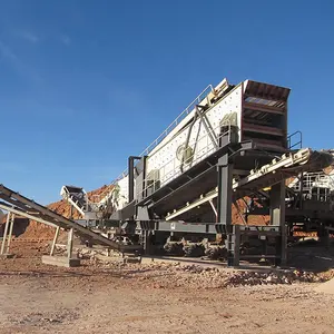 Usine de concassage de pierres de haute qualité 75 Tph machines de carrière d'extraction de minerai d'or et de fer portables avec moteur diesel