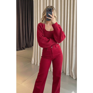 Cárdigan Bolero de Punto Marrón Café para Mujer, de un Solo Hombro, Manga Larga, Tallas Estándar S M L XL - Product Image 3