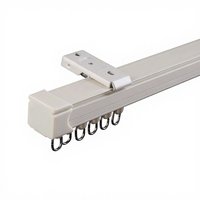 Rail de rideau en aluminium à commande par cordon, moderne, pour la décoration de bureau à domicile, tête de rail facile à installer, accessoires