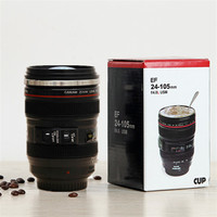 Tasse à café avec objectif en acier inoxydable écologique, tasse avec objectif pour appareil photo reflex numérique avec logo personnalisé, offre spéciale