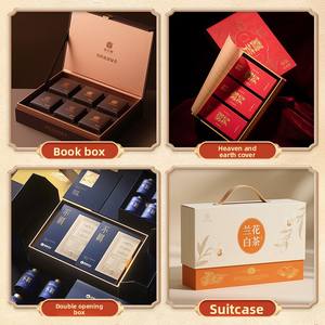 Boîte cadeau Biluochun, emballage de thé haut de gamme personnalisé, boîte cadeau sur mesure pour thé vert et thé noir, personnalisation de cadeaux. - Product Image 3