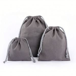 Customizable Cotton and Linen Drawstring Pouch with Logo Reusable Natural Pattern Small Calico <b>Gift</b> <b>Bag</b> Letter Pattern Type - Product Image 6
