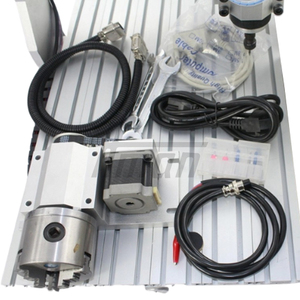 AM3040 1.5KW 4 Axis <b>CNC</b> Router 3040 <b>CNC</b> <b>Milling</b> <b>Machine</b> Mach3 Name Plate Engraving Motor 6061-T6 Aluminum 600x510x480mm - Product Image 2