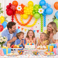 Kit DIY Arche de Guirlande de Ballons avec Ballons en Caoutchouc Motif Marguerite pour Décoration de Fête d'Anniversaire et Aménagement de Fond Mural d'Événement
