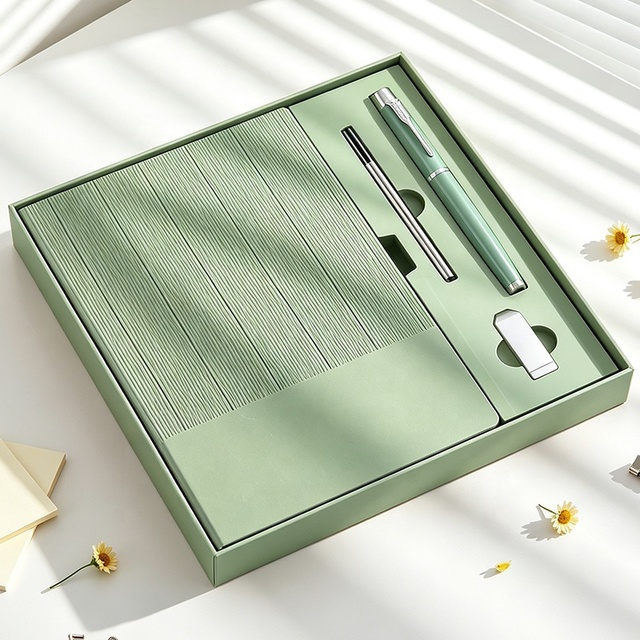 Luxury Gift Set Premium Custom Logo Notebook Pen USB Business Corporate Promotional Executive Box Whole Sale Bulk
