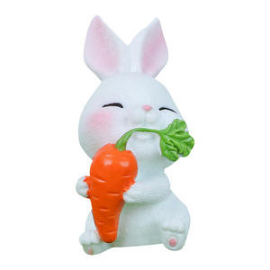 Dessin animé mignon lapin jardinage petit animal résine accessoires artisanat personnalisé maison micro paysage ornement vente en gros - Product Image 5