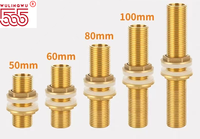 Adaptateur à double filetage BSPP en laiton, femelle 3/4 pouce, mâle 1 pouce, pour réservoir d'eau de pluie, raccord de tuyauterie
