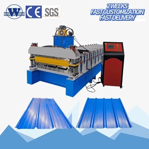 Machine de formage de panneaux trapézoïdaux en acier PPGI à haute productivité avec engrenage et roulement, épaisseur de laminage de 0,3 à 0,8 mm - Product Image 2