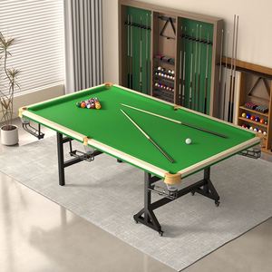 <b>Foldable</b> Home Snooker Practice Table for Adults Wooden Material Chinese Style Indoor Five-Point System Low Cue Upright - Product Image 1