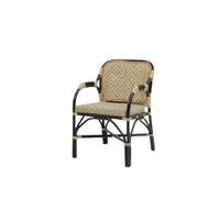 Fauteuil d'extérieur Boneto en rotin naturel artisanal, style asiatique, pour jardin, bistrot, hôtel, appartement
