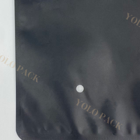 Plastik dengan pegangan dan jendela depan warna hitam siap dikirim kemeja pakaian tas Ziplock untuk kemasan pakaian