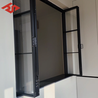 Fenêtre coulissante moderne en aluminium à rupture de pont thermique, double vitrage en verre trempé, insonorisée, cadre fin, pour maison et villa