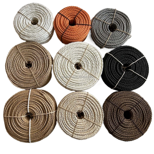 Bền 6Mm Dệt Chất Liệu Ghế Đồ Nội Thất Bao Bì Sợi Dây Thừng Tự Nhiên Màu Đen Màu Grey <span class=keywords><strong>Twisted</strong></span> Craft Giấy Dây Cho Ghế Bao Bì - Product Image 3