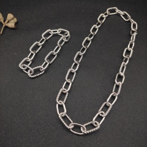 Collar de Cadena de Alta Calidad, Joyería <span class=keywords><strong>David</strong></span>, Accesorio Punk para Hombre, Bañado en Plata <span class=keywords><strong>y</strong></span> Cobre, Uso Diario, Venta al Por Mayor - Product Image 3