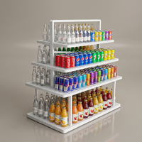 Présentoir de Cosmétiques Tendance 2026 Personnalisé à 4 Niveaux pour la Santé et la Beauté, en Métal Robuste de 1,2 mm avec Revêtement Époxy en Poudre, pour la Vente au Détail
