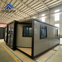 Casa Contenedor de Acero Moderna, Plegable, Expandible, de Doble Ala, Casas Removibles, Almacén Modular Desmontable, Mini Casa Portátil