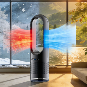 Ventilador sin Aspas Inteligente 3 en 1, Enfriador de Aire y Calefactor con Filtro Purificador de Aire, Ventilador de Piso para Ventilador sin Aspas 3 en 1 con H - Product Image 1