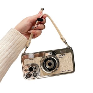 Coque de <span class=keywords><strong>téléphone</strong></span> à sangle de caméra créative pour iPhone 16 <span class=keywords><strong>Bandoulière</strong></span> détachable unique et finition plaquée Premium Factory Direct - Product Image 6