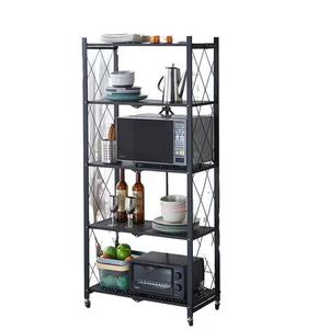 Estantería de almacenamiento de estante de metal plegable de 5 niveles con cocina con ruedas - Product Image 6