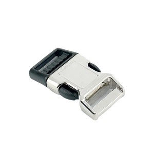 Hebilla de liberación lateral de aleación de zinc de 20 mm plateada resistente al desgaste para bolsos, cinturones, mochilas y herrajes - Product Image 3