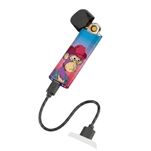 Long-lasting Tornado Model Slim Metal USB 15K <b>Lighter</b> Electronic Rechargeable <b>Windproof</b> Flameless Gadget with Fast Charging - Product Image 2
