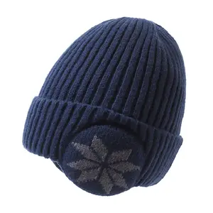 Ski Warm Wool Lined Hunting Hat Winter Knitted Beanie Outdoor Cycling Ear Warm Hot