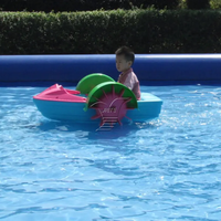 Pédale flottante eau piscine pédalo pour enfants personnalisé extérieur Commercial vélo canoë eau vélo avec auvent