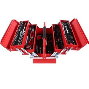 Boîte à outils professionnelle robuste avec cadre métallique et compartiments multiples pour le rangement et l'organisation des outils de réparation automobile - Product Image 1