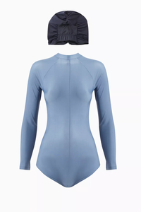 Maillots de bain modestes pour femmes et filles musulmanes, design torsadé, couvrant tout le corps, trois pièces, protection maximale contre les rayons ultraviolets UPF 50+ - Product Image 5