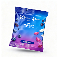OEM 12 sachets de gommes protéinées classiques aux saveurs de fruits, à faible teneur en sucre, avec gélatine de lactosérum et maïs