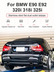 Tuyau d'échappement de voiture SYPES pour <span class=keywords><strong>bmw</strong></span> Embout d'échappement E36 <span class=keywords><strong>E46</strong></span> E90 E92 316i 318i 320i 325i 330i up Embout de silencieux en acier inoxydable M Performance - Product Image 2