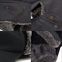 Sombrero de cazador de invierno para hombres y mujeres, sombrero de soldado Ushanka de piel sintética para caza, esquí con máscara facial desmontable