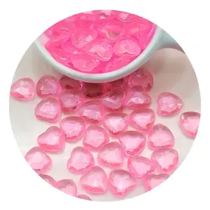 Hot Selling 12MM Acrylic Plastic Heart Gems Gemstones For Valentine's Day Wedding Anniversary Party Vase Fillers Table Scatters