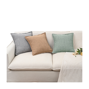 Housse de coussin en coton lavé de style nordique moderne, tissée, avec bords pressés, pour usage décoratif à la maison ou à l'hôtel - Product Image 1