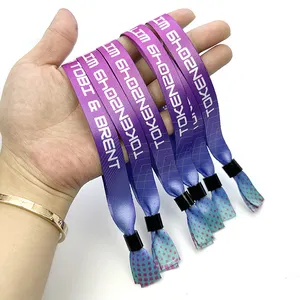 Customized Logo Printing Event Party Activity Festival Wristband Fabric