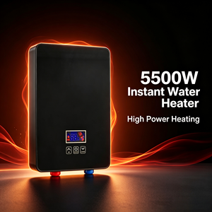 Chauffe-eau électrique instantané 5500W, Classe <span class=keywords><strong>d</strong></span>'efficacité énergétique, Commande tactile, Autonome, Étanche IPX4, Rapide, Pour extérieur, Maison et Camping-car - Product Image 1