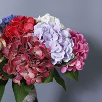 Fleurs artificielles en hydrangea en caoutchouc souple, réalistes et de haute qualité, pour la Saint-Valentin, les mariages, Noël, la fête des mères, vente en gros