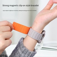 Bracelet magnétique en silicone respirant pour montre connectée, 18 mm, 20 mm, 22 mm, pour Huawei GT5/GT6, Samsung Galaxy 7 6 5 4 3