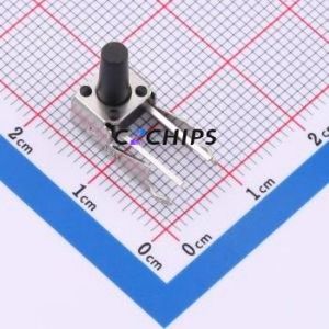 TC-6615Z90-12.0-260 Tactile Switch Through hole,7.5x6mm Switch Single Pole Single Throw Round Button 2.6N Right Angle Insert - Product Image 1