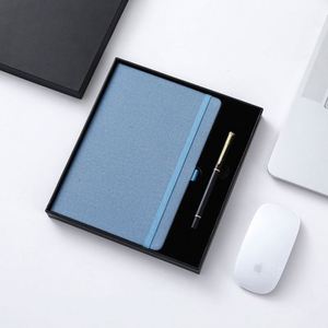 Wholesale Corporate Leather Notebook Gift Sets With Pen Customizable Luxury Stationery Item A5 Diary <b>Note</b> <b>Book</b> Gift Box for Men - Product Image 1