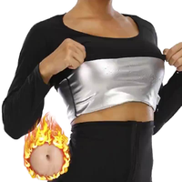 Combinaison de sauna pour femmes, vêtements de fitness, veste de sauna pour l'exercice, chemise de sauna à manches longues