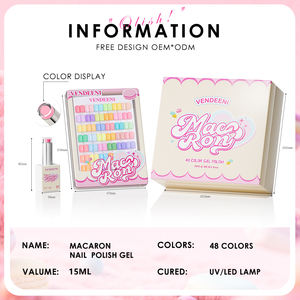Новинка от Vendeeni: Набор гель-лаков «Макарон» из 48 цветов, без TPO и HEMA, OEM/ODM, индивидуальный дизайн. - Product Image 3