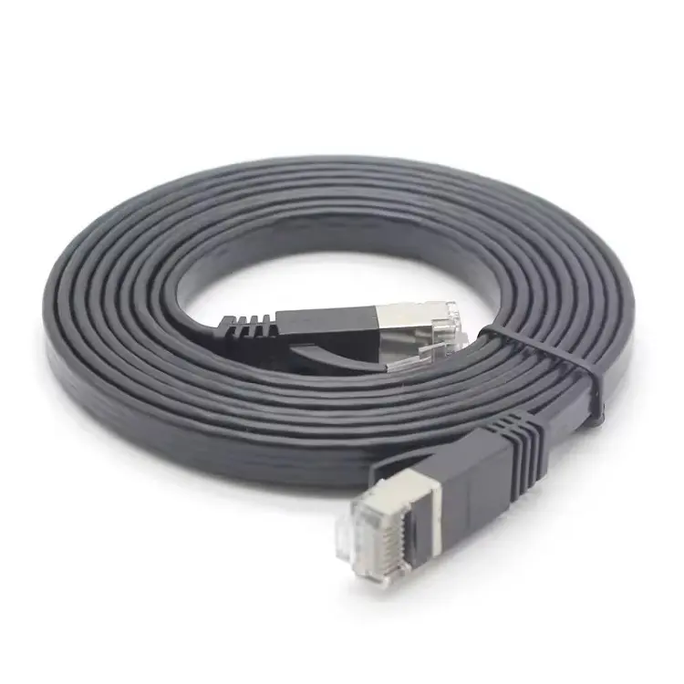 Kabel Patch Cat7 kabel Ethernet kabel jaringan datar kabel komputer dengan konektor Rj45 untuk Router