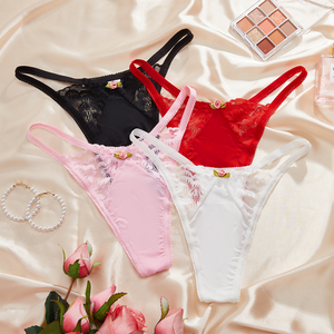Lencería de Encaje sin Costuras en Varios Colores, Tanga Sexy para Chicas, <span class=keywords><strong>Fotos</strong></span> de Ropa Interior Ajustada, <span class=keywords><strong>Fotos</strong></span> de Desfile de Moda de Tangas - Product Image 5