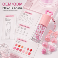 Fournisseur fiable de porte-clés cœur, gloss à lèvres OEM, marque privée, qualité stable, brillance succulente, breloque décorative, vente en gros